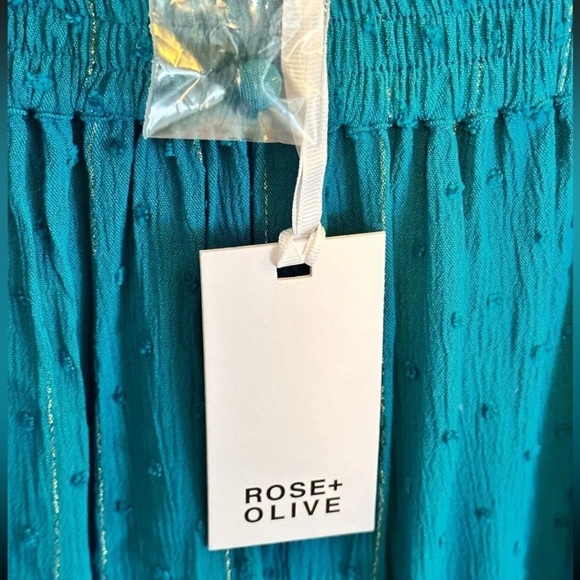 Rose & Olive Size XL Tie Tank NWT Turquoise - Picture 4 of 4